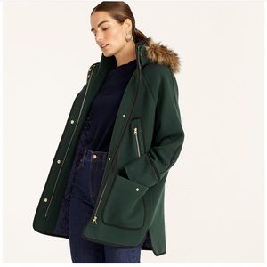 J.crew Summit parka in Italian stadium-cloth wool